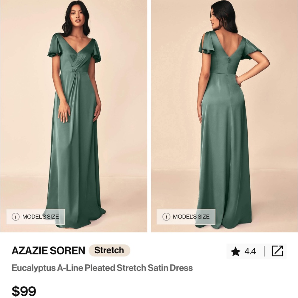 Azazie Eucalyptus Soren Bridesmaid Dress